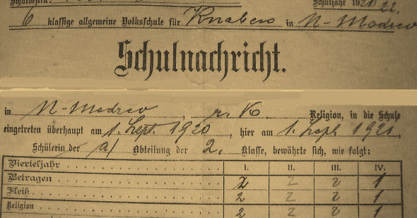 Schulzeugnis